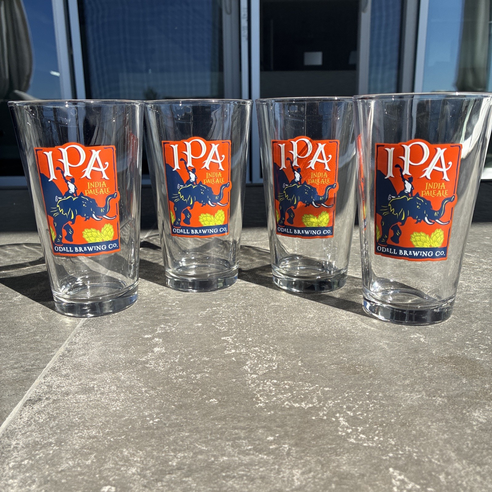 Odell Brewery IPA Pint Glasses Set Of 4 Brand New Glasses Odell Brewery IPA Pint Glasses Set Of 4 Brand New Glasses