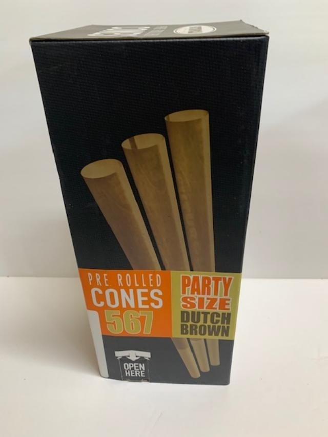 FUTUROLA PARTY SIZE CONES 140 mm/26 mm Dutch Brown Cones Blank Tip 567 Count FUTUROLA PARTY SIZE CONES 140 mm/26 mm Dutch Brown Cones Blank Tip 567 Count