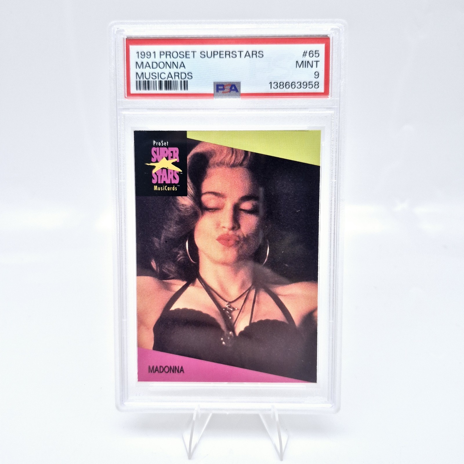1991 Proset Superstars Madonna #65 PSA 9 Musicards