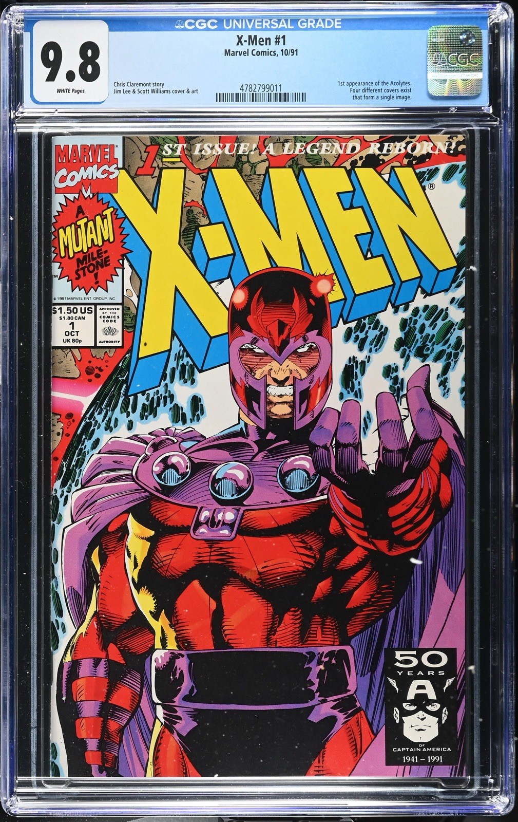 X-men 1 Cgc 9.8 Cover D Magneto Marvel 1991 X-men 1 Cgc 9.8 Cover D Magneto Marvel 1991