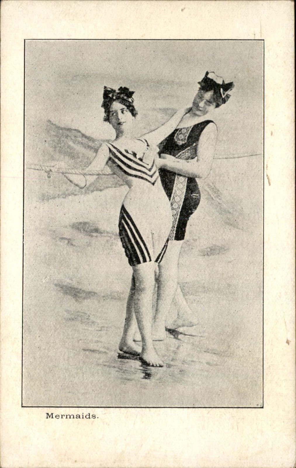 Mermaids Bathing Beauties Fantasy c1900s-10s Vintage Postcard Mermaids Bathing Beauties Fantasy c1900s-10s Vintage Postcard
