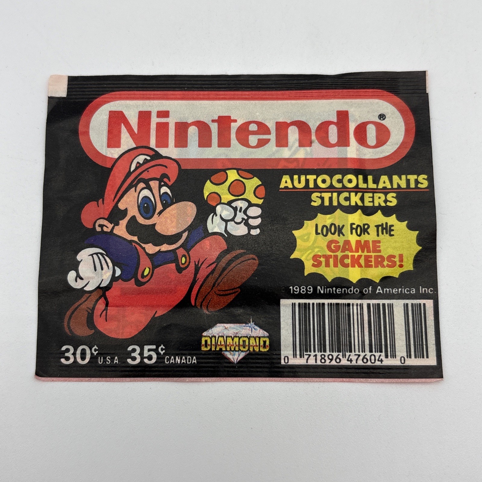 1989 Diamond Nintendo Italy Sticker pack Unopened Excellent 1989 Diamond Nintendo Italy Sticker pack Unopened Excellent