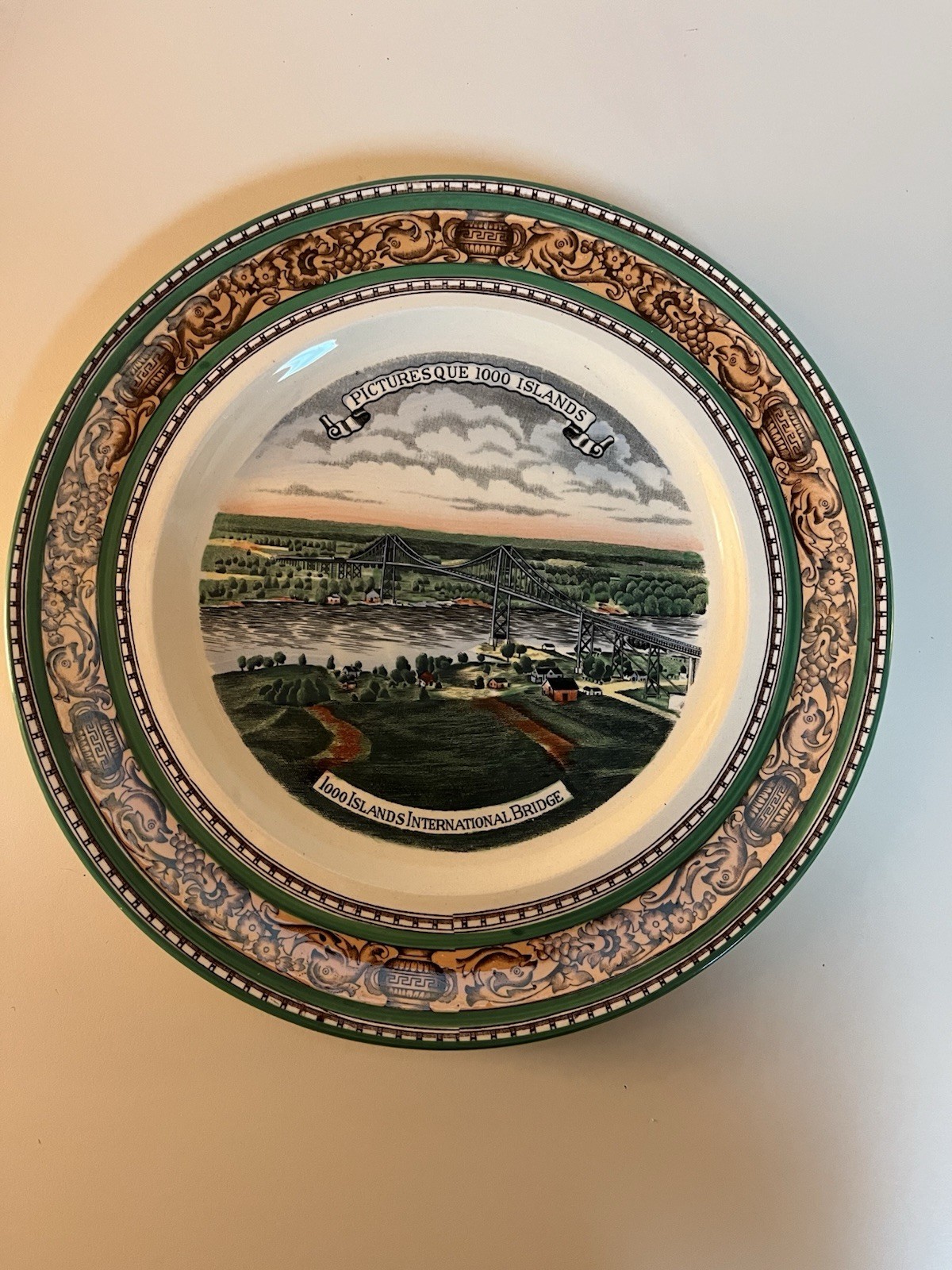 Vintage Adams 1000 Islands International Bridge Plate Staffordshire England Vintage Adams 1000 Islands International Bridge Plate Staffordshire England