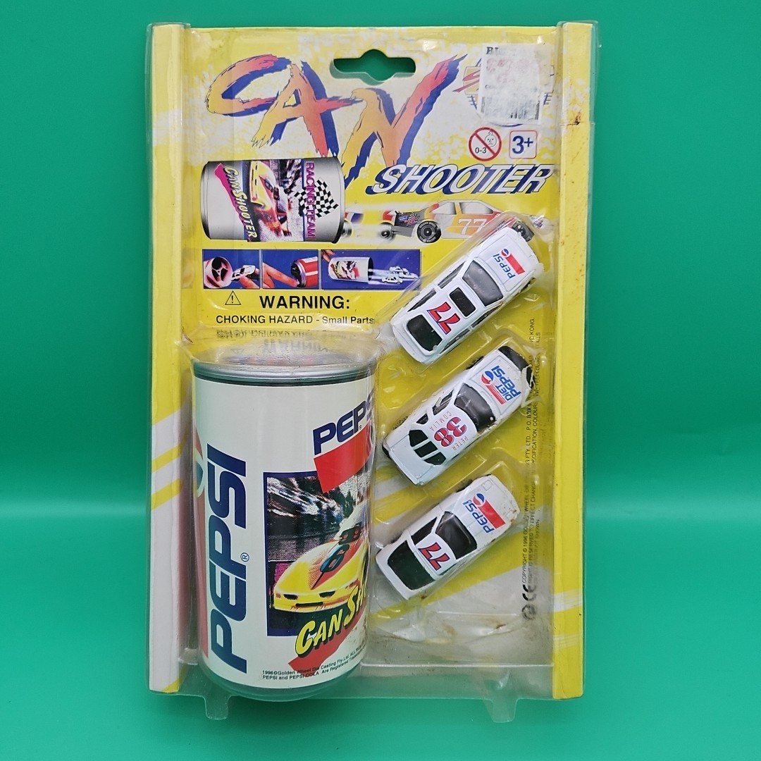 Special Edition Pepsi Can Shooter Die Cast Cars Metal Golden Wheel NOS Special Edition Pepsi Can Shooter Die Cast Cars Metal Golden Wheel NOS