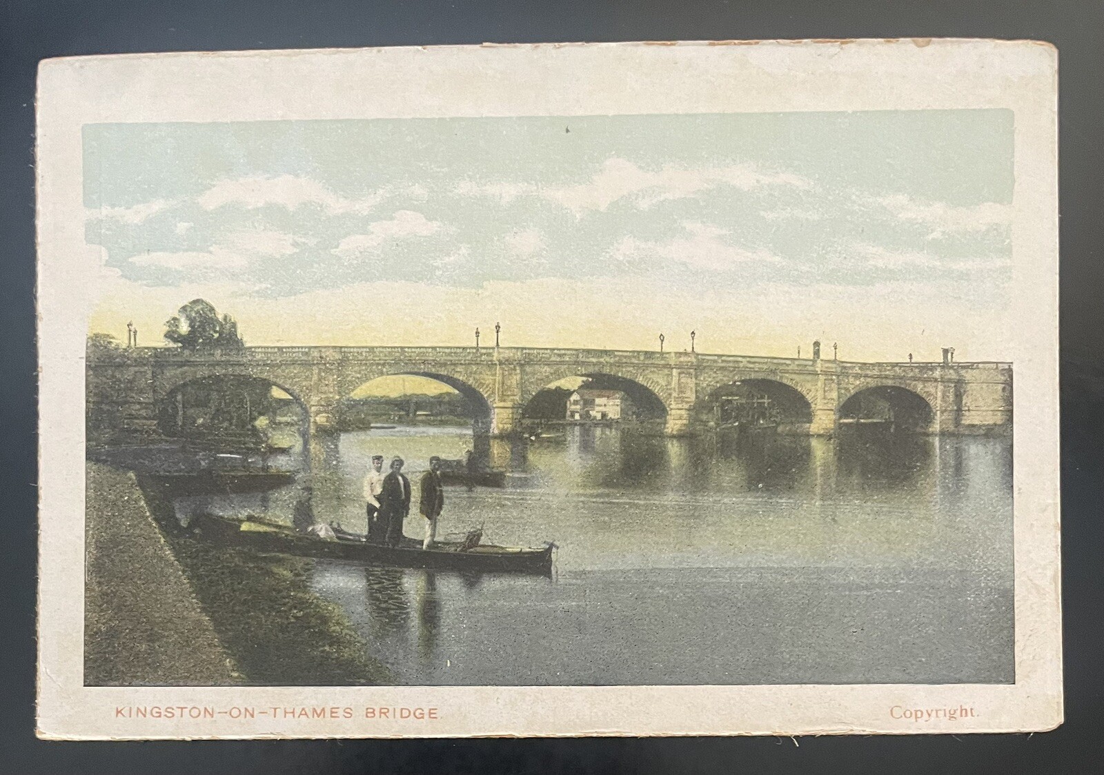 ENGLAND-KINGSTON ON THAMES BRIDGE-POST CARD-UNUSED-J1322 ENGLAND-KINGSTON ON THAMES BRIDGE-POST CARD-UNUSED-J1322