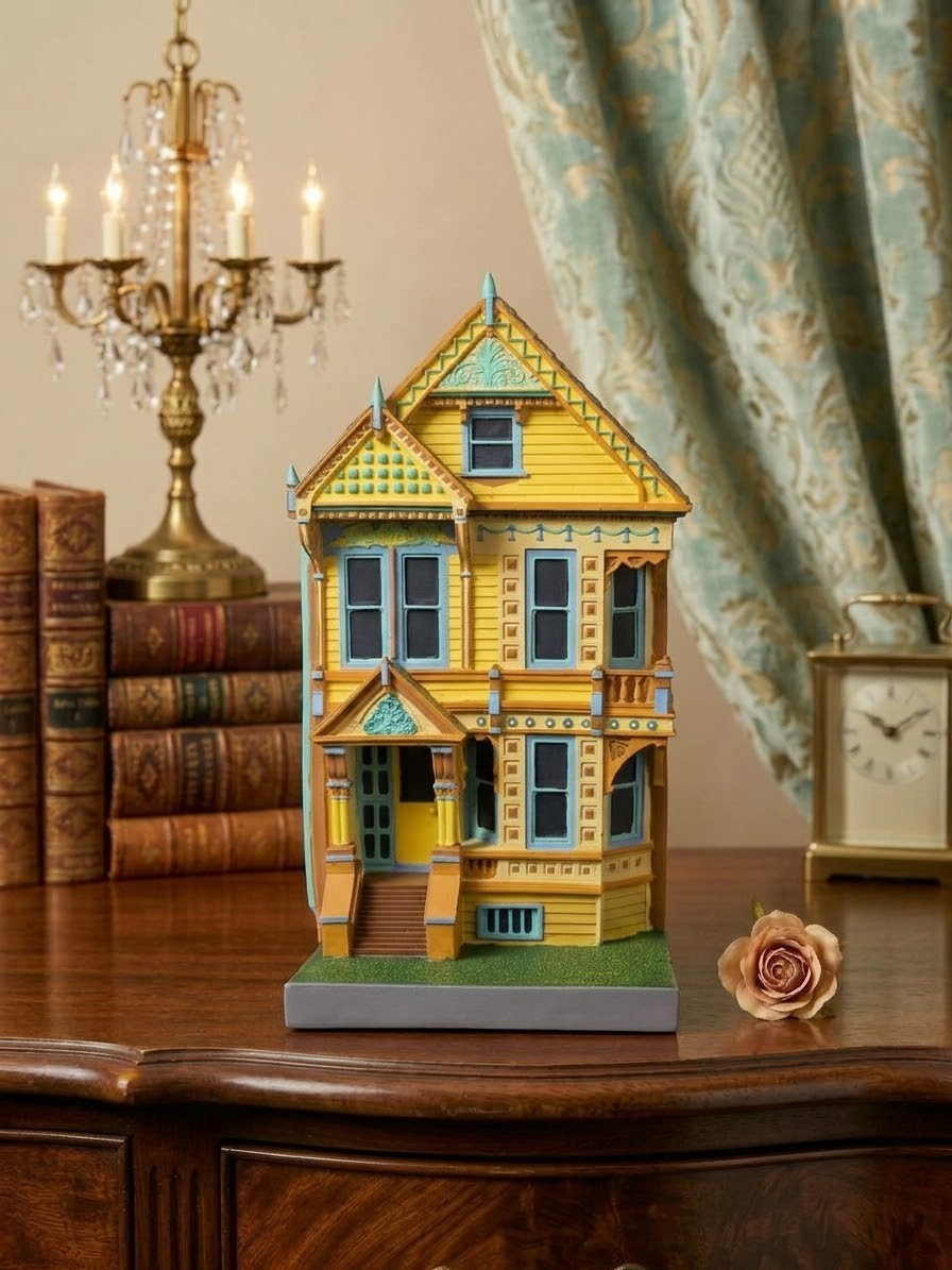 Vintage Geo Z Lefton Victorian Queens KATHERINE Mini House Building #10530 Boxed Vintage Geo Z Lefton Victorian Queens KATHERINE Mini House Building #10530 Boxed