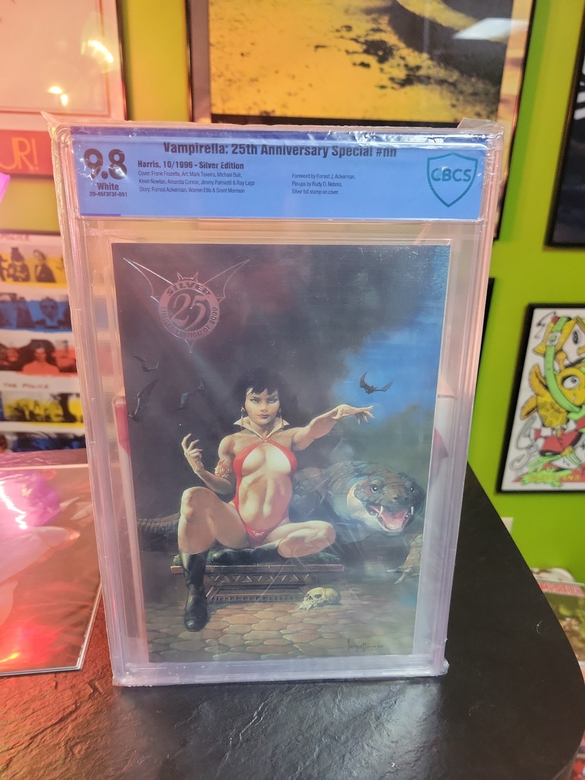 VAMPIRELLA 25TH ANNV. HARRIS COMIC SILVER LTD. EDITION VIRGIN CVR. 1996 CGC 9.8 VAMPIRELLA 25TH ANNV. HARRIS COMIC SILVER LTD. EDITION VIRGIN CVR. 1996 CGC 9.8