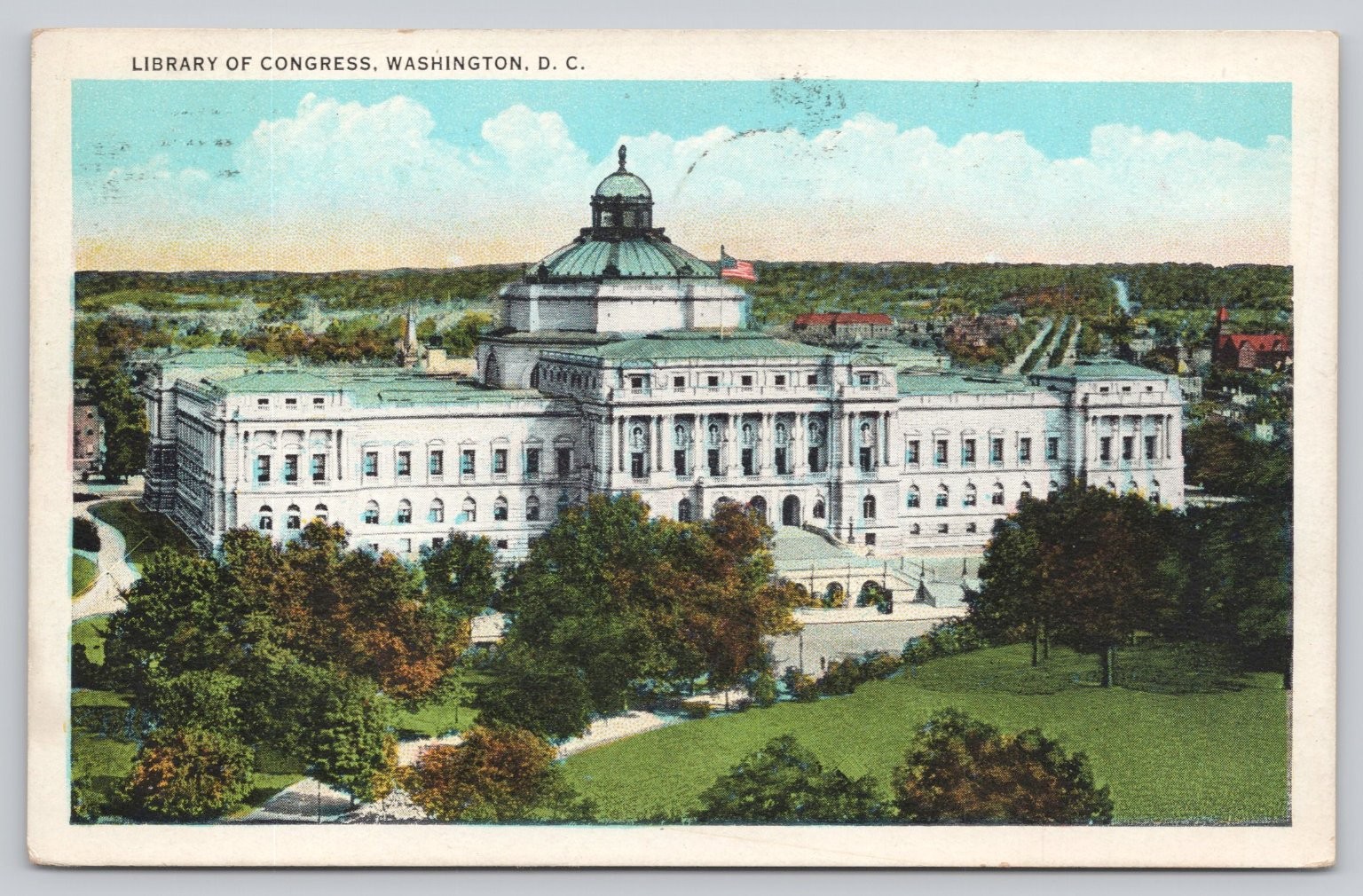 Library of Congress Washington DC 1933 Postcard Colorgraph Views Capitol Library of Congress Washington DC 1933 Postcard Colorgraph Views Capitol
