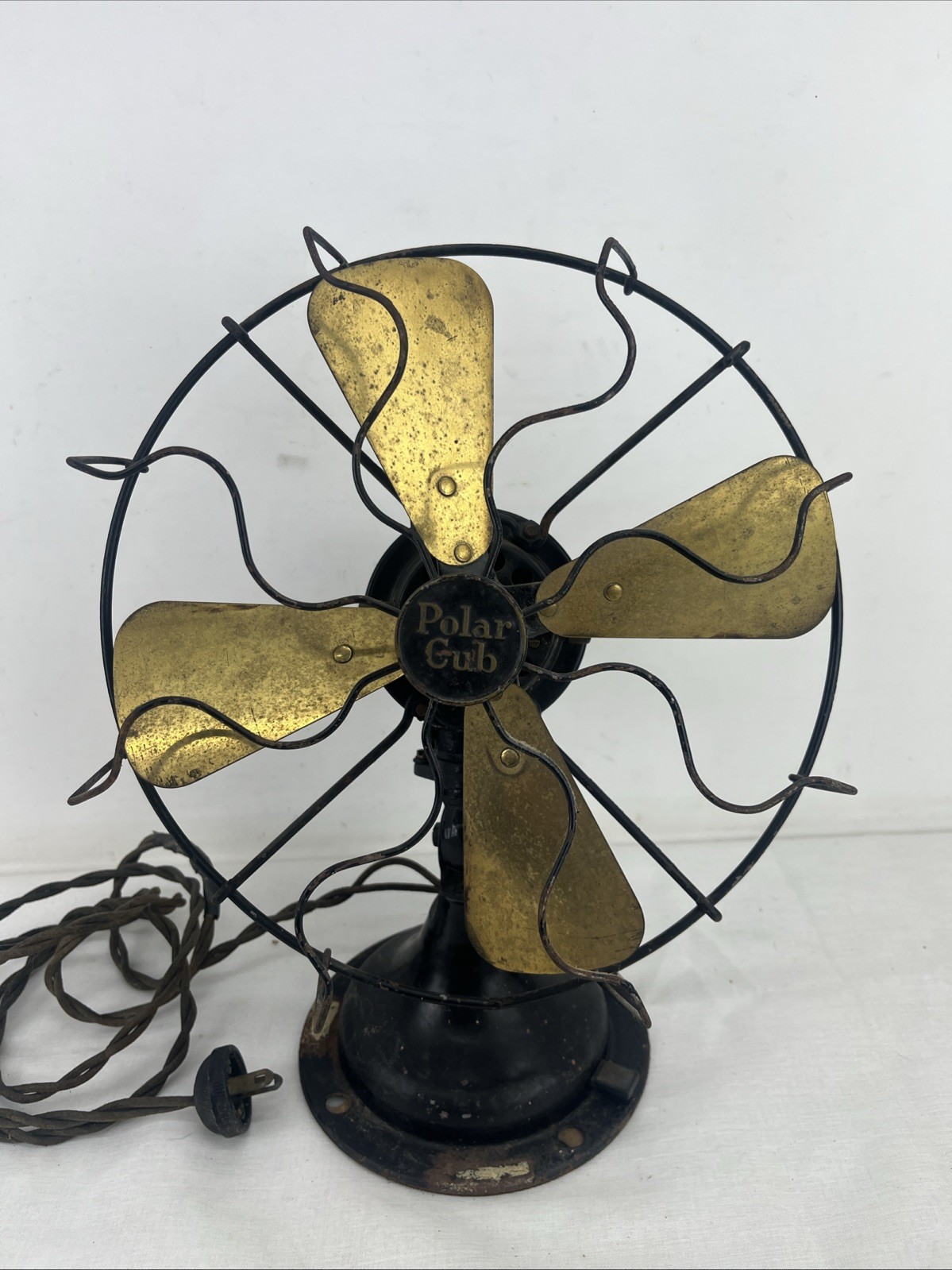 Antique 1925 Polar Cub 10” Type H Electric Oscillating Fan, Fan Works Original Antique 1925 Polar Cub 10” Type H Electric Oscillating Fan, Fan Works Original