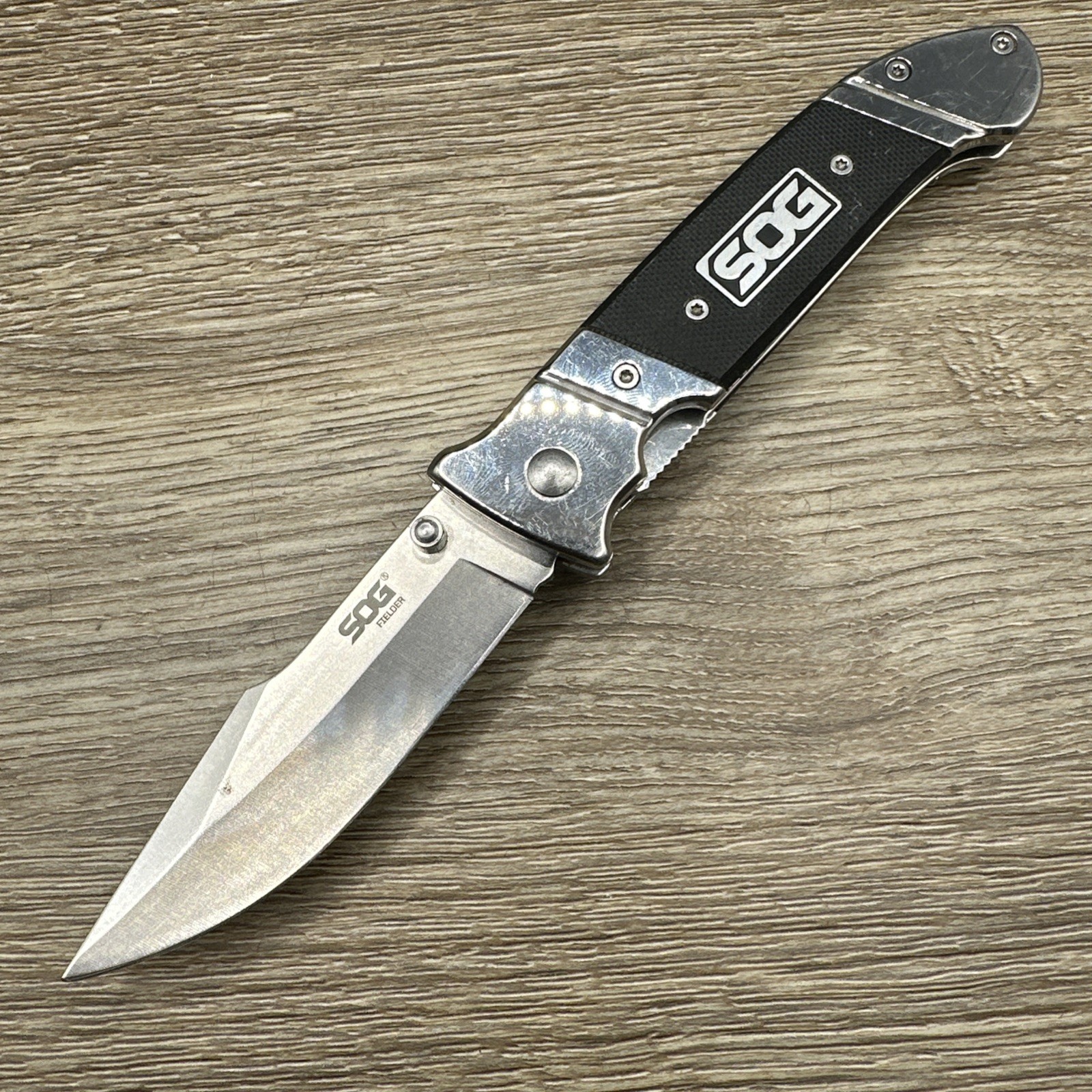 SOG Fielder Linerlock 3.5" 7Cr17 Steel Handle Folding Knife