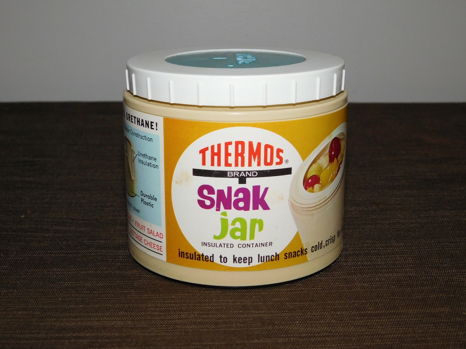 VINTAGE 3 1/4" 1965 KING SEELEY THERMOS SNAK INSULATED JAR MODEL 1155 NEW NOS VINTAGE 3 1/4" 1965 KING SEELEY THERMOS SNAK INSULATED JAR MODEL 1155 NEW NOS