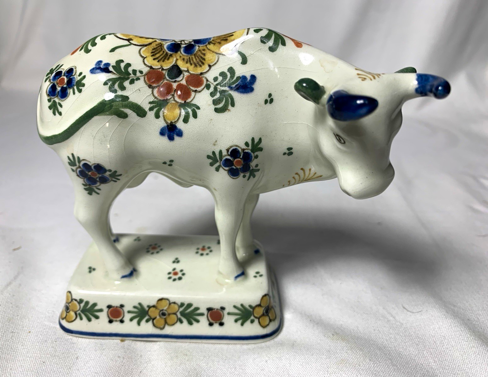 Vintage Delft polychrome cow/bull w/ original price sticker Vintage Delft polychrome cow/bull w/ original price sticker