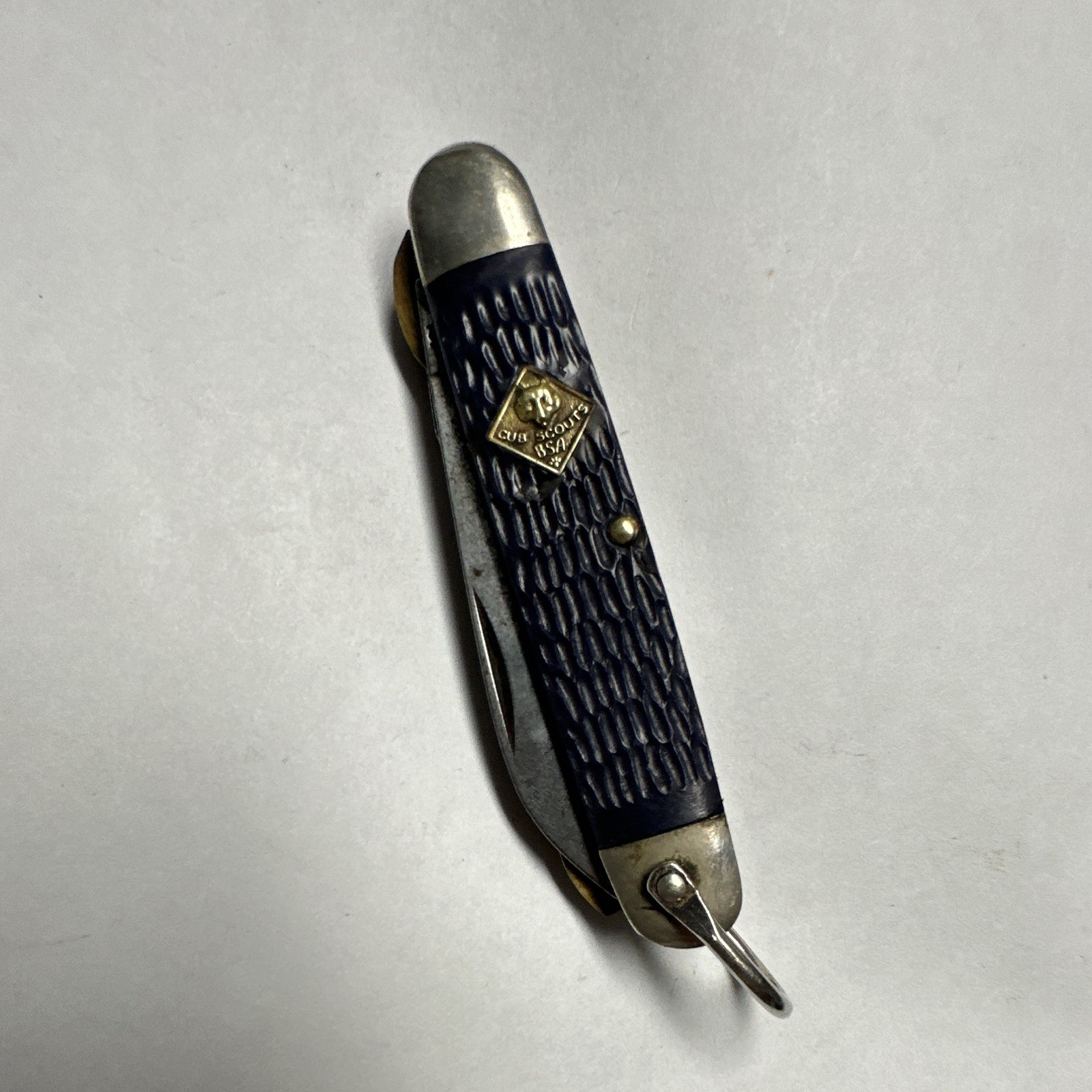 Vintage BSA Cub Scouts Boy Scouts Folding Pocket Knife Blue Handle Multi-Blade Vintage BSA Cub Scouts Boy Scouts Folding Pocket Knife Blue Handle Multi-Blade