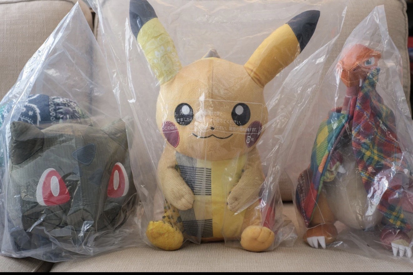 Sean Wotherspoon Pokémon Plushie Set - Bulbasaur Charizard Pikachu Collectible