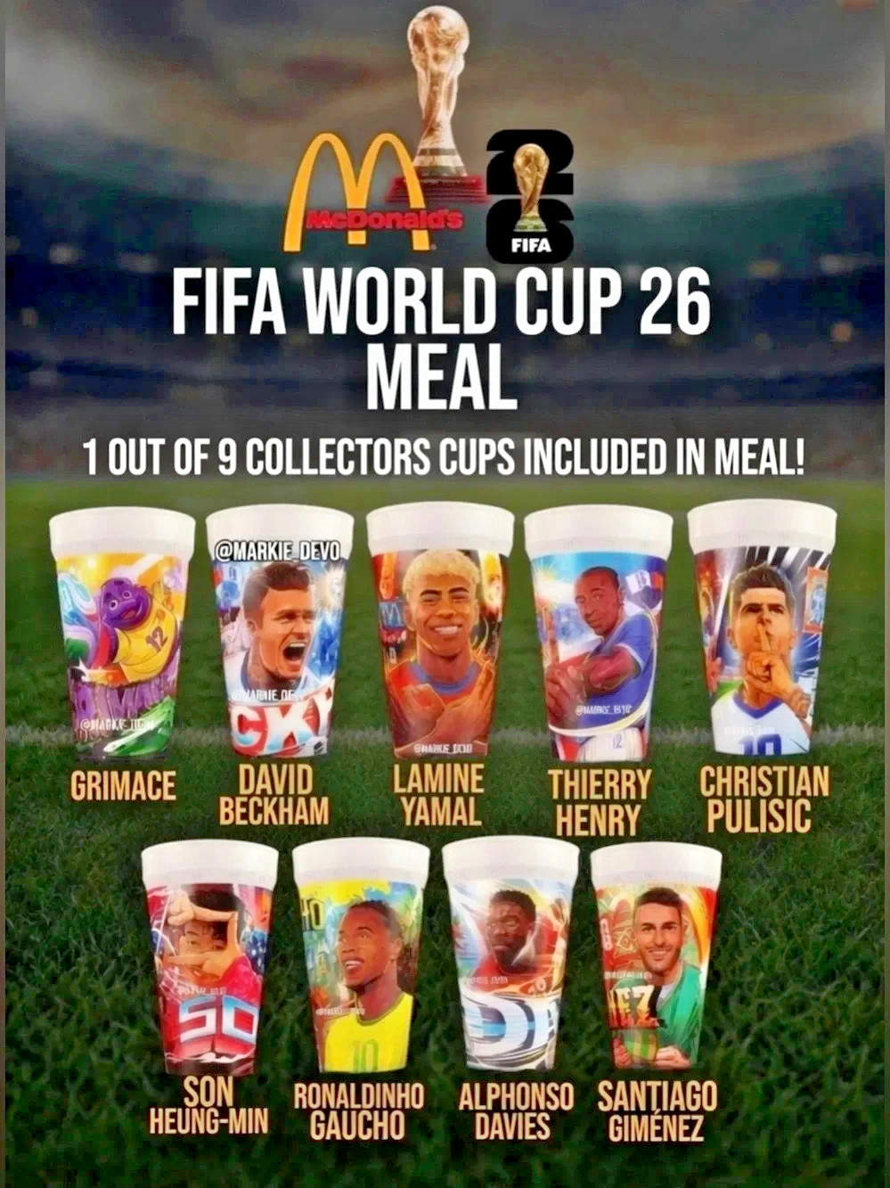 McDonald's 2026 FIFA World Cup Collectible Cups McDonald's 2026 FIFA World Cup Collectible Cups
