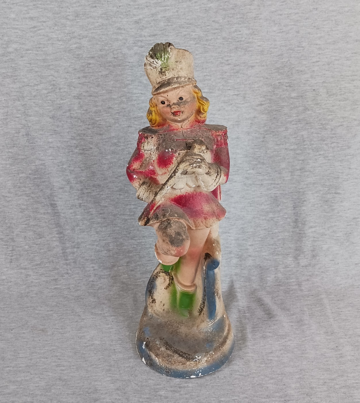 VTG 1940s Drum Majorette Chalkware Carnival Statue Amusement Park Fair Prize 13" VTG 1940s Drum Majorette Chalkware Carnival Statue Amusement Park Fair Prize 13"