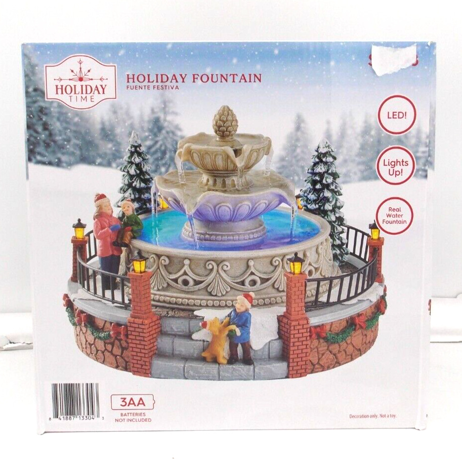 Holiday Time Holiday Fountain Christmas Village Color Changing LED Lights
