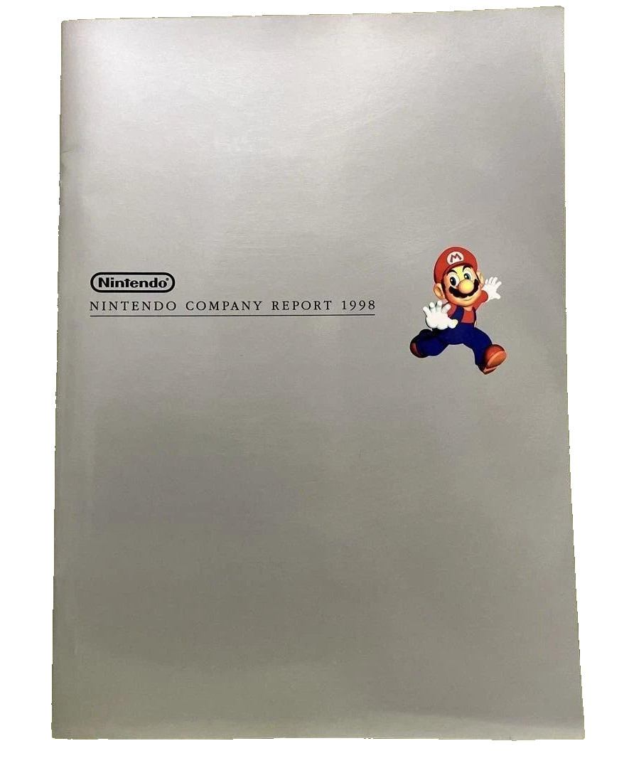 Nintendo Company Report 1998 Mario Corporate Brochure Book