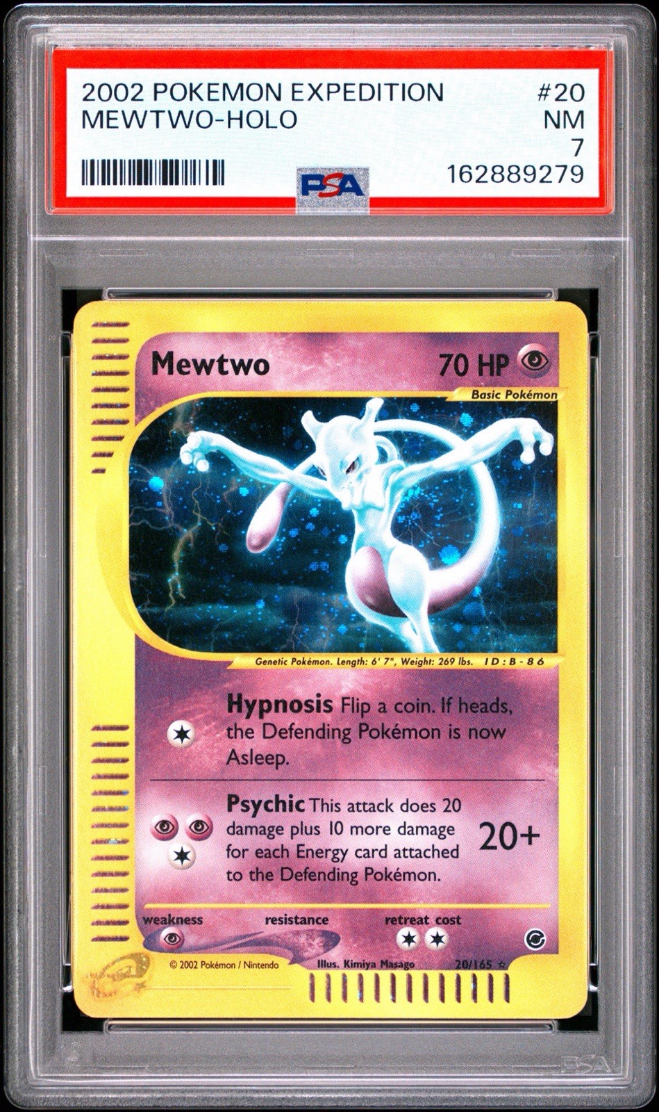 Mewtwo Holo 2002 Expedition PSA 7 SWIRL Mewtwo Holo 2002 Expedition PSA 7 SWIRL