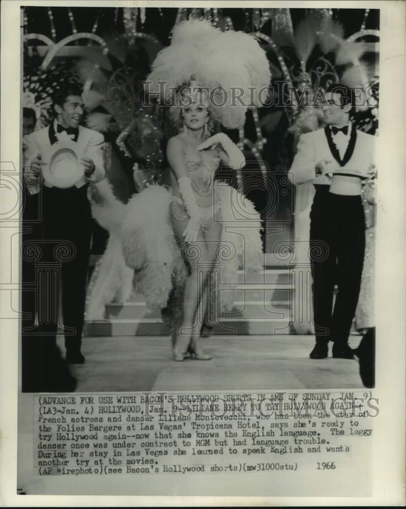 1966 Press Photo Liliane Montevecch readies for Hollywood after learning English 1966 Press Photo Liliane Montevecch readies for Hollywood after learning English