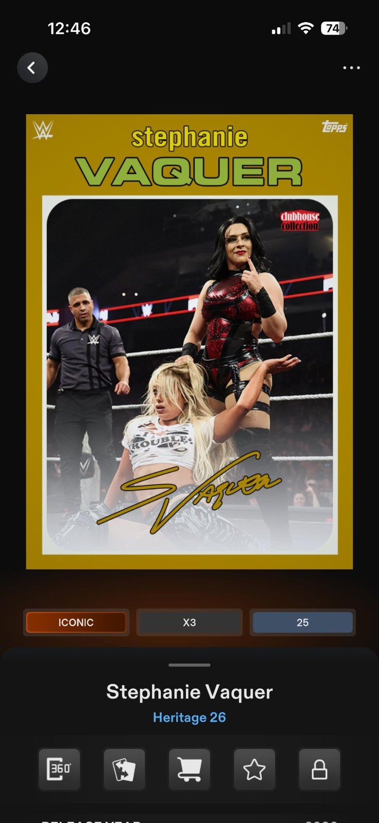 Topps WWE Slam 2026 Heritage S2 Dark Yellow Signature Iconic Select Topps WWE Slam 2026 Heritage S2 Dark Yellow Signature Iconic Select