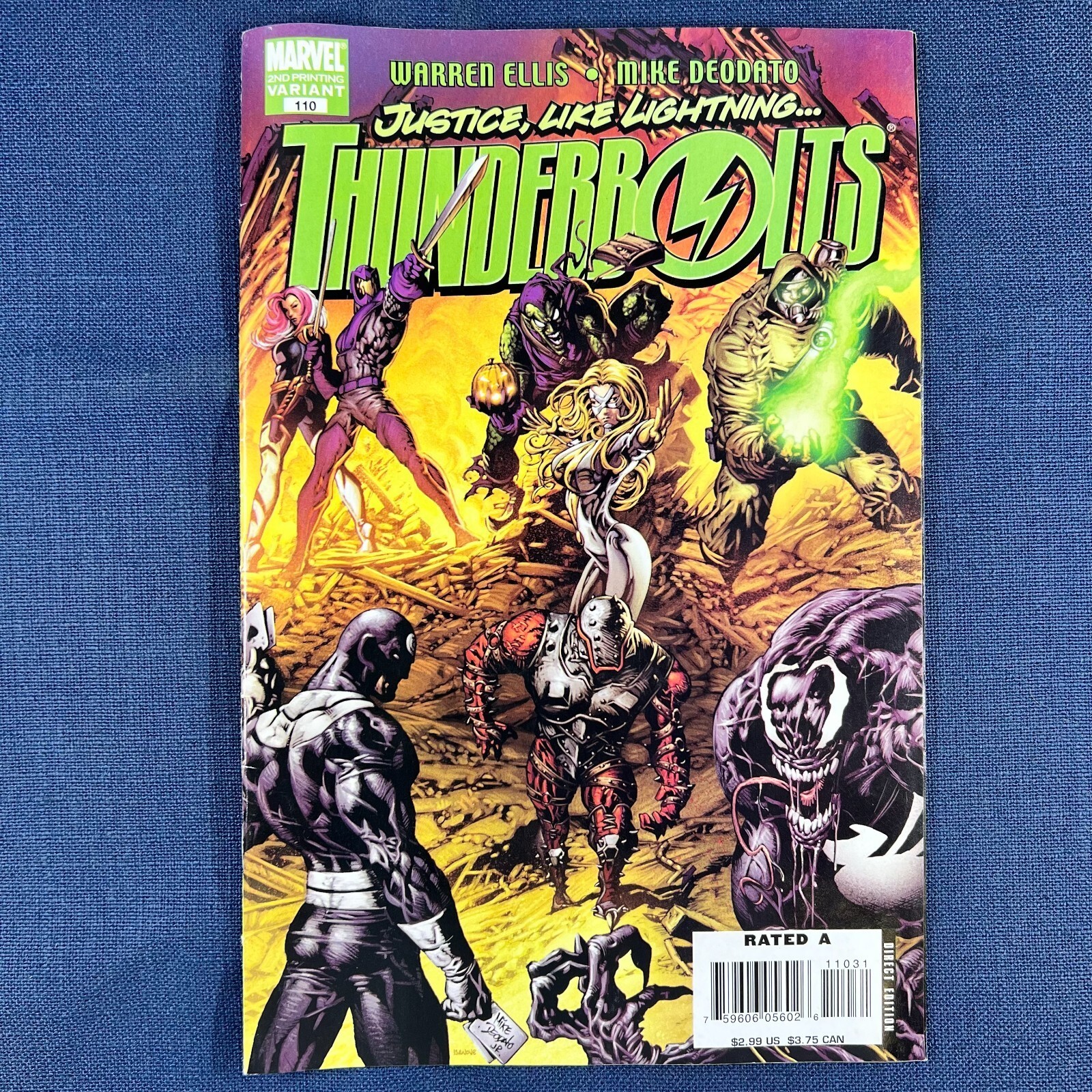 Marvel Comics Thunderbolts #110 2nd Printing Variant 2007 Marvel Comics Thunderbolts #110 2nd Printing Variant 2007