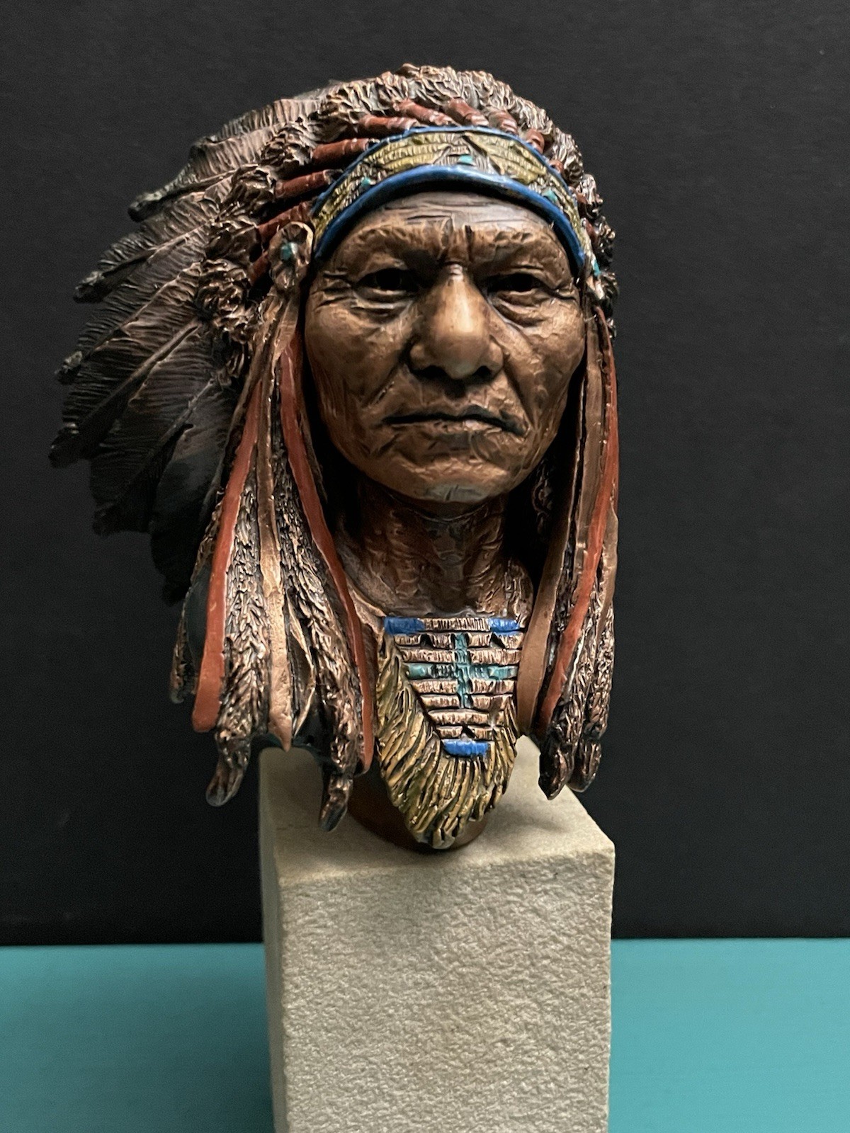 Legends Bust Native American Indian Lakota Chief Sitting Bull Bronze Sculpture Legends Bust Native American Indian Lakota Chief Sitting Bull Bronze Sculpture
