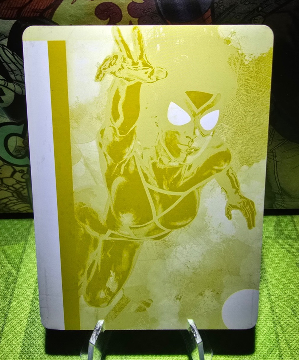 2013 MARVEL FLEER RETRO 1 of 1 YELLOW PRINTING PLATE #41 SPIDERWOMAN (RARE) 2013 MARVEL FLEER RETRO 1 of 1 YELLOW PRINTING PLATE #41 SPIDERWOMAN (RARE)