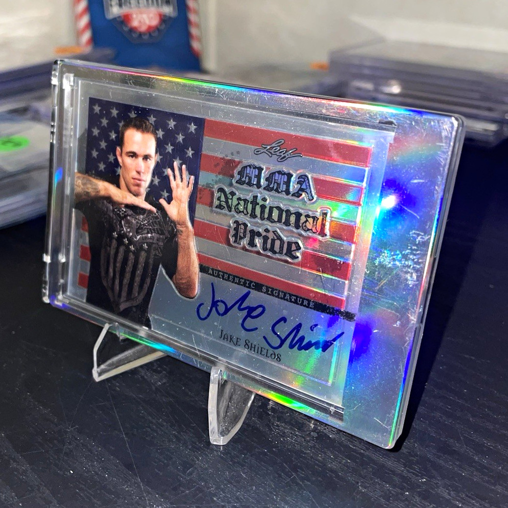 2011 Leaf Metal MMA National Pride Jake Shields Hard Signed Auto NP-JS-1 20/25 2011 Leaf Metal MMA National Pride Jake Shields Hard Signed Auto NP-JS-1 20/25