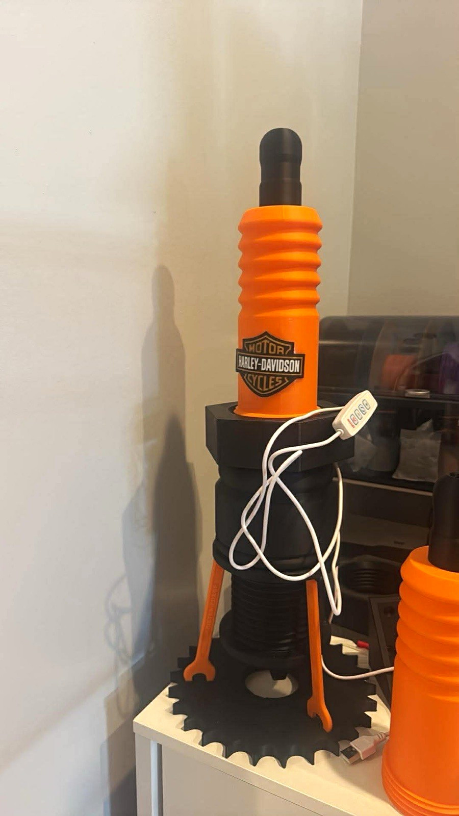 Harley-Davidson Motorcycle spark plug Lamp Orange/Black Harley-Davidson Motorcycle spark plug Lamp Orange/Black