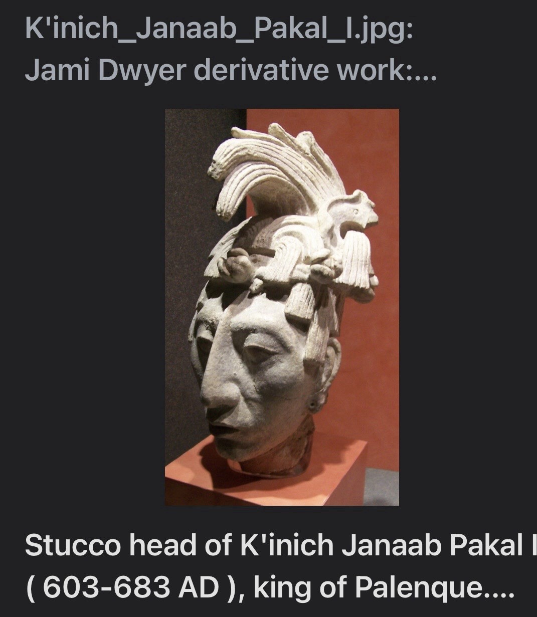Stone Vintage head Figure Mayan King Pacal Stone Vintage head Figure Mayan King Pacal