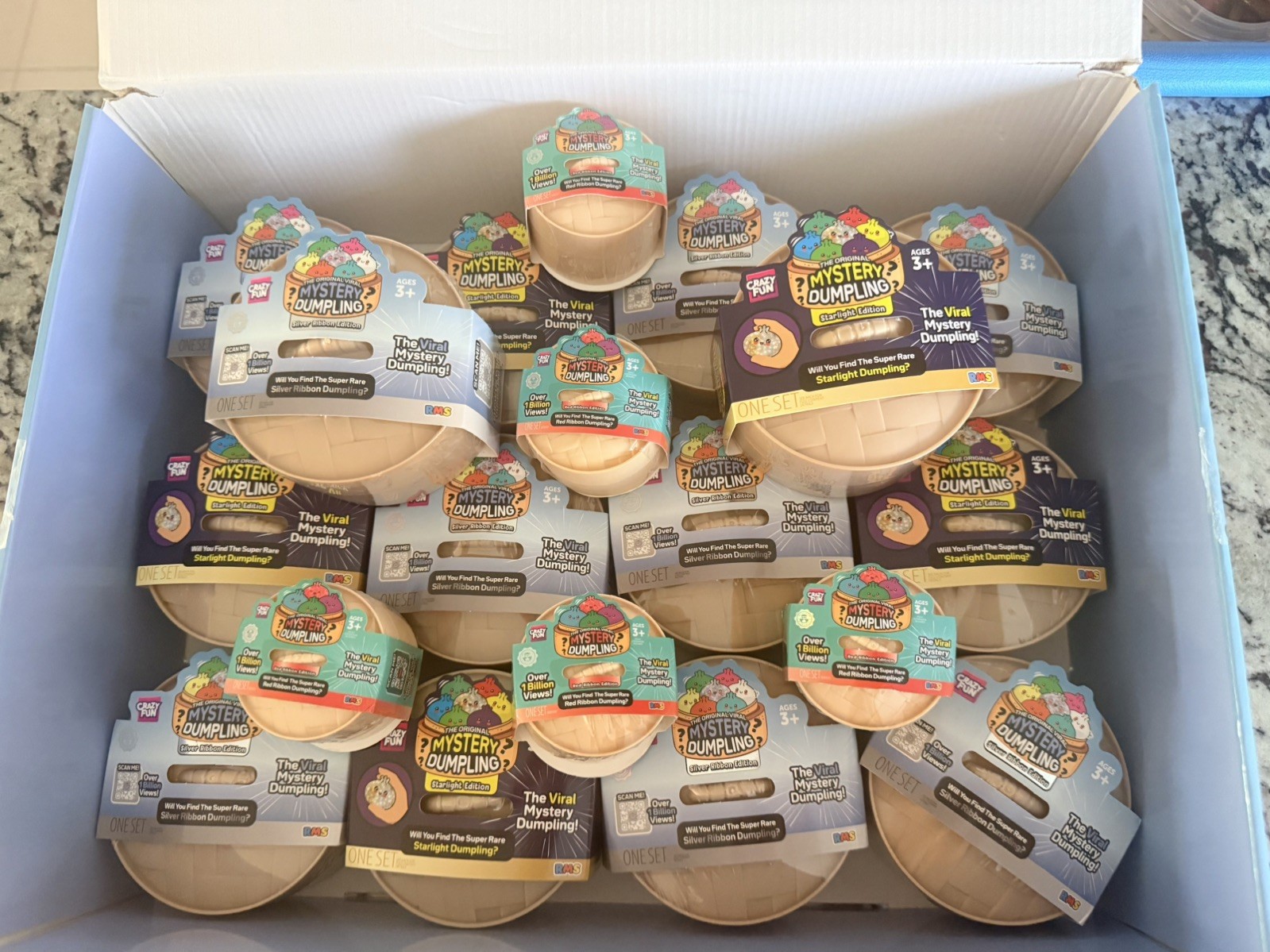 RMS Mystery Squishy Dumpling Lot 19 Different Editions Sealed Crazy Fun Case RMS Mystery Squishy Dumpling Lot 19 Different Editions Sealed Crazy Fun Case
