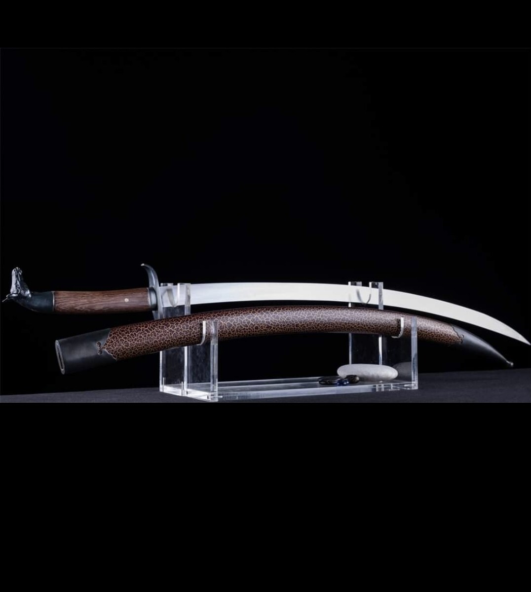 Handmade Chinese Genghis Khan Sword, Katana Tone with Scabbard For Outdoor&Decor Handmade Chinese Genghis Khan Sword, Katana Tone with Scabbard For Outdoor&Decor