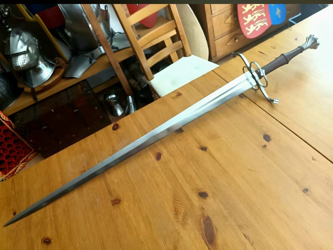 42" Two-Handed HEMA Training Sword Spring Steel Blunt Practice Longsword