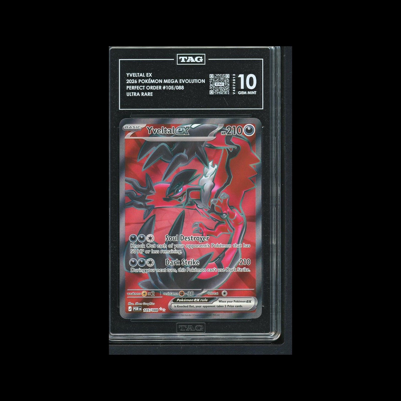Yveltal EX - Perfect Order 105/88 TAG 10 Yveltal EX - Perfect Order 105/88 TAG 10