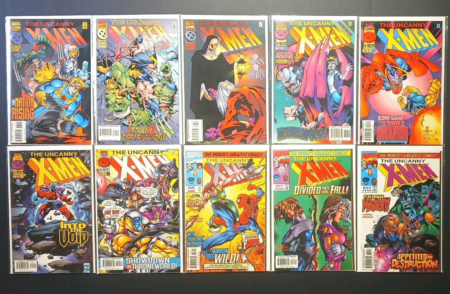 Uncanny X-Men Marvel Comic Book Lot