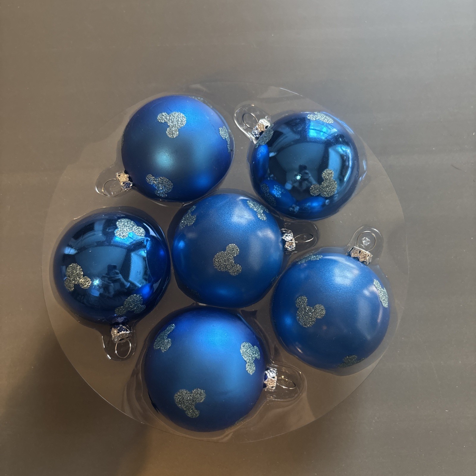 Vintage Disney Parks Blue Ball Silver Glitter Mickey Ears Christmas Ornaments Vintage Disney Parks Blue Ball Silver Glitter Mickey Ears Christmas Ornaments