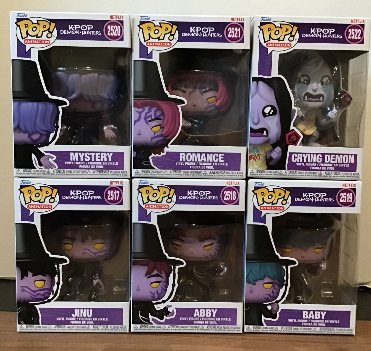 Funko Pop Mystery Kpop Demon Hunters Complete Set of 6 #2517-2522 with Cards Funko Pop Mystery Kpop Demon Hunters Complete Set of 6 #2517-2522 with Cards