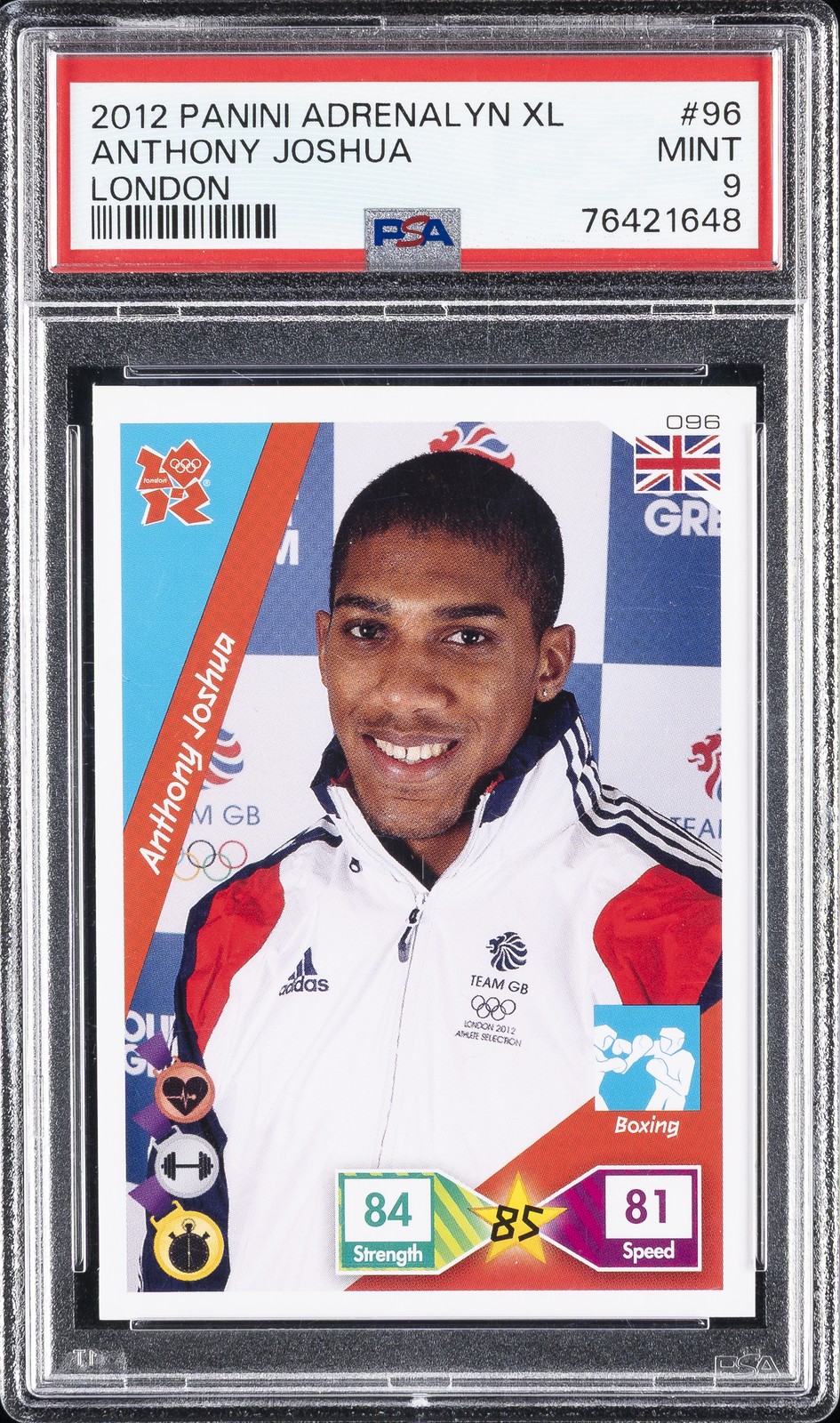 2012 PANINI ADRENALYN XL LONDON #96 ANTHONY JOSHUA PSA 9 2012 PANINI ADRENALYN XL LONDON #96 ANTHONY JOSHUA PSA 9