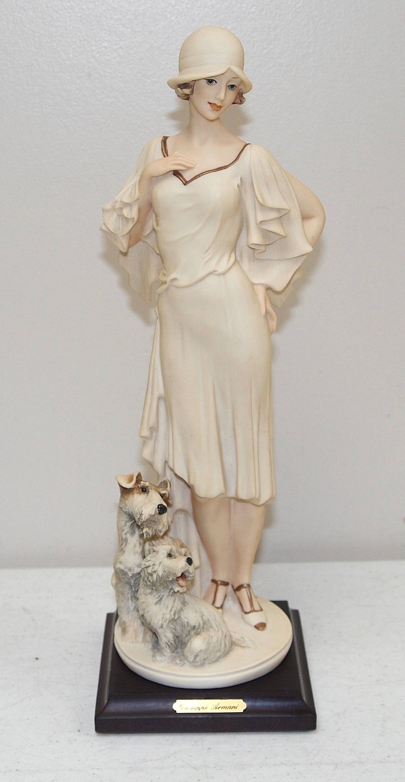 Nice Rare Vtg GIUSEPPE ARMANI "Priscilla" 12" FIGURINE STATUE with DOGS Italy Nice Rare Vtg GIUSEPPE ARMANI "Priscilla" 12" FIGURINE STATUE with DOGS Italy