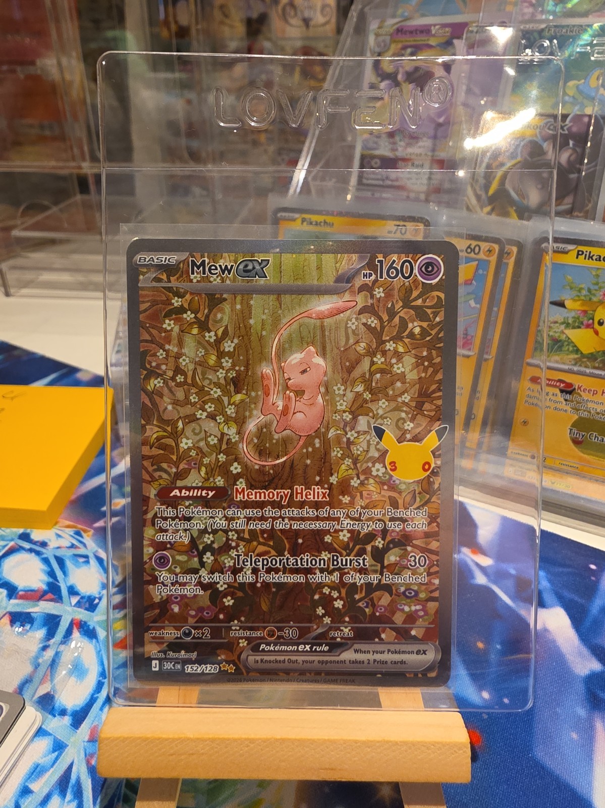 Mew ex 152/128 30th Celebration Anniversary Holo Pokemon English Mint Condition Mew ex 152/128 30th Celebration Anniversary Holo Pokemon English Mint Condition