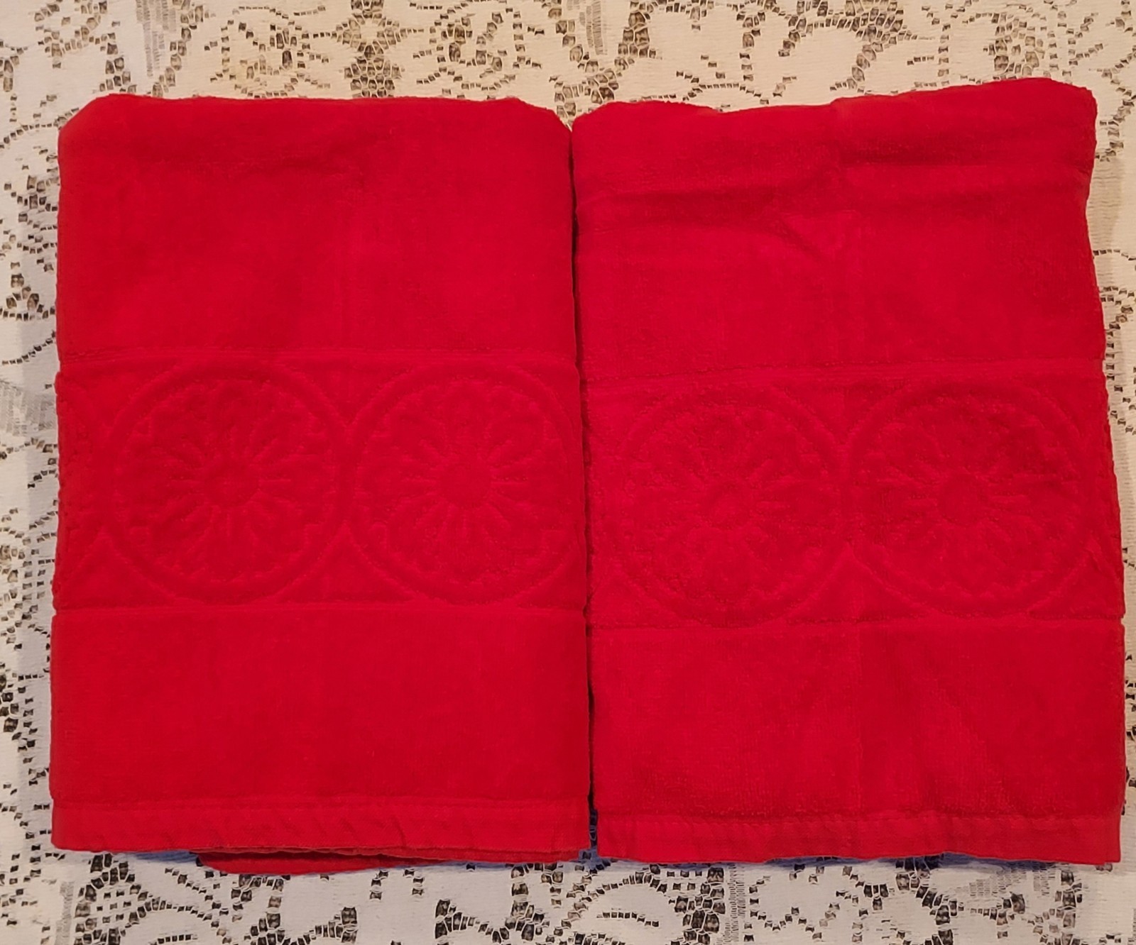 Vintage Scipio Set of 2 Bath Towels MCM Made in Taiwan 100% Cotton EUC Retro Vintage Scipio Set of 2 Bath Towels MCM Made in Taiwan 100% Cotton EUC Retro