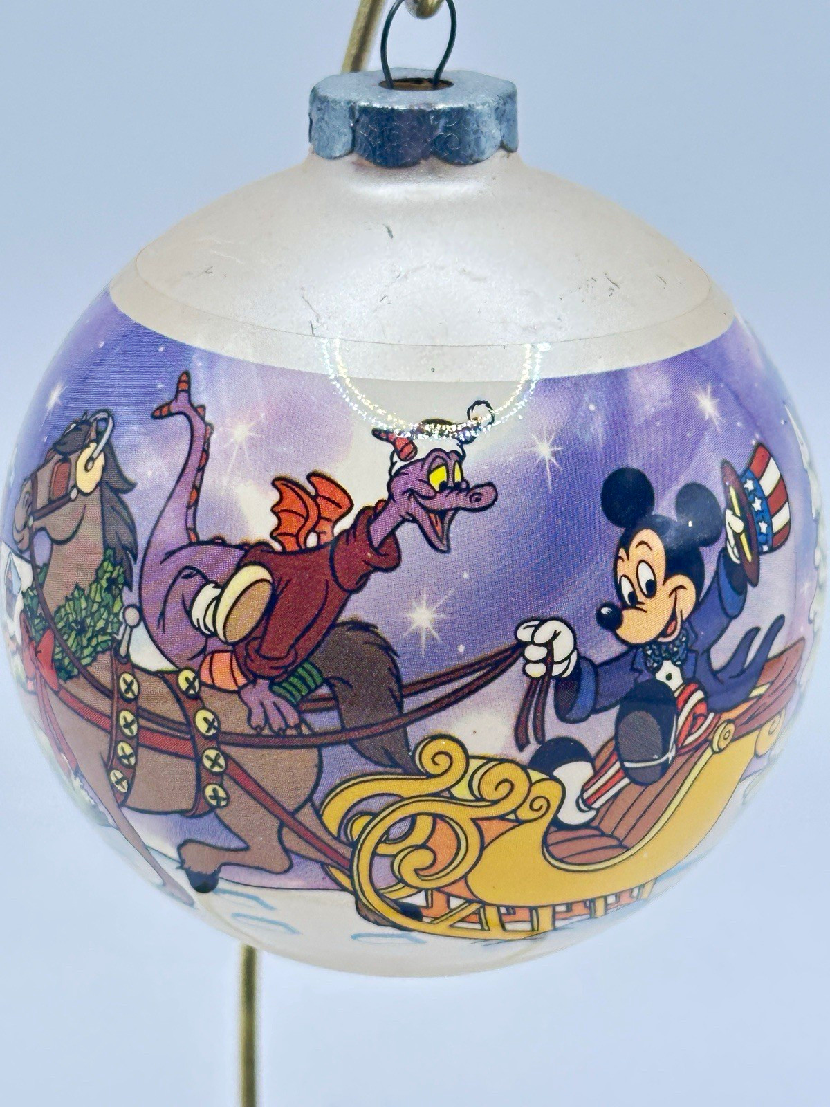Vintage 1987 Walt Disney World EPCOT Christmas Ornament – Mickey Mouse & Figment Vintage 1987 Walt Disney World EPCOT Christmas Ornament – Mickey Mouse & Figment