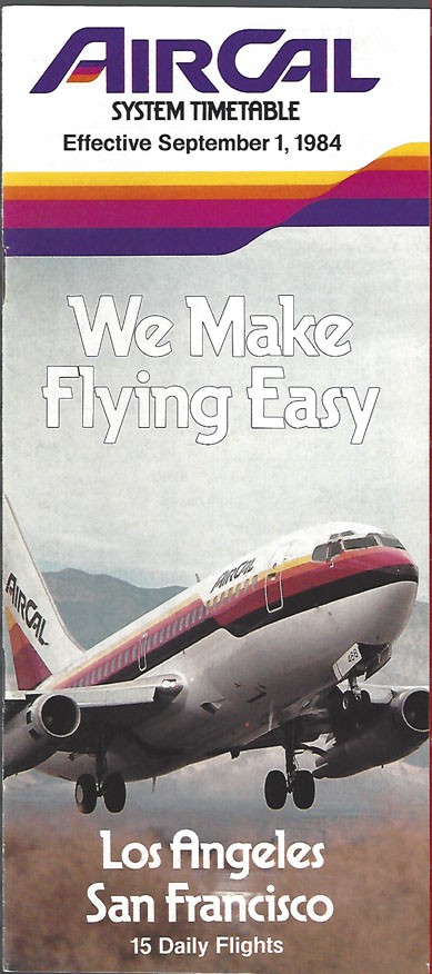 AirCal system timetable 9/1/84 [5041] Buy 4+ save 50%