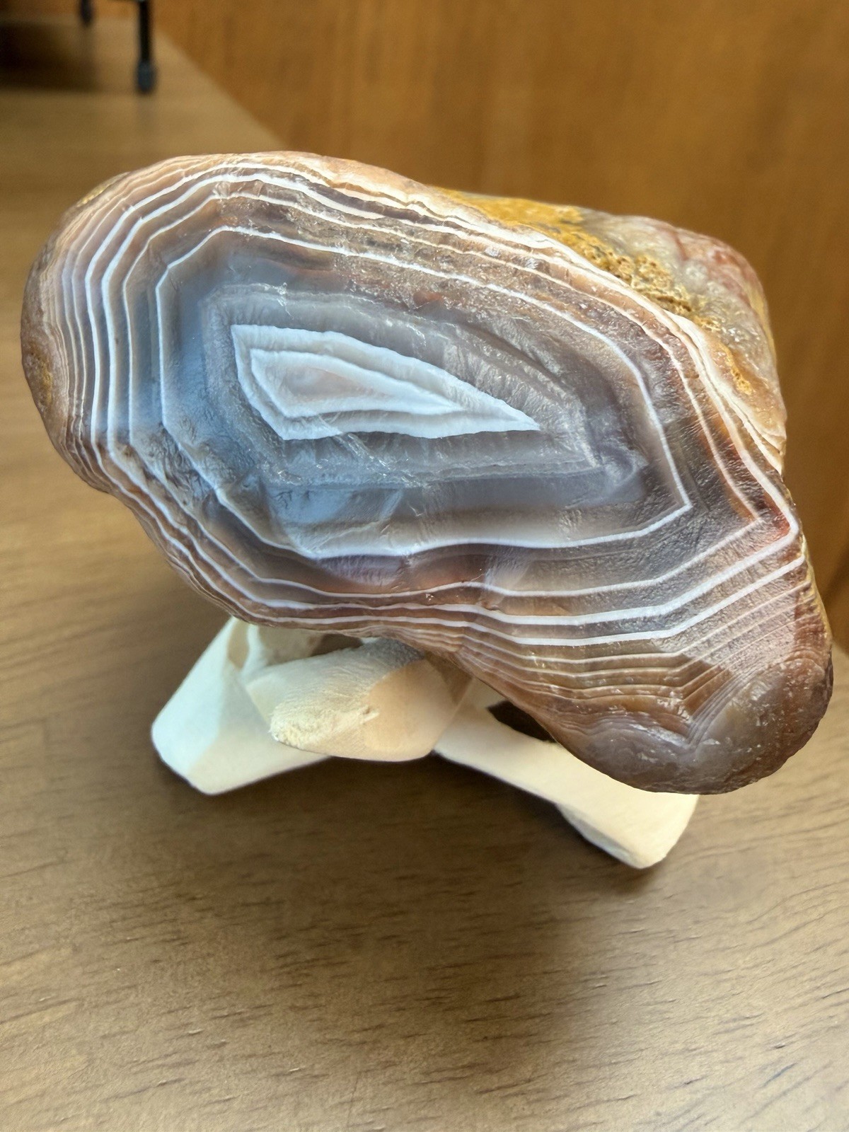 Lake Superior Agate 6.3oz Bold Fortification Blue Purple And White - Top Shelf Lake Superior Agate 6.3oz Bold Fortification Blue Purple And White - Top Shelf