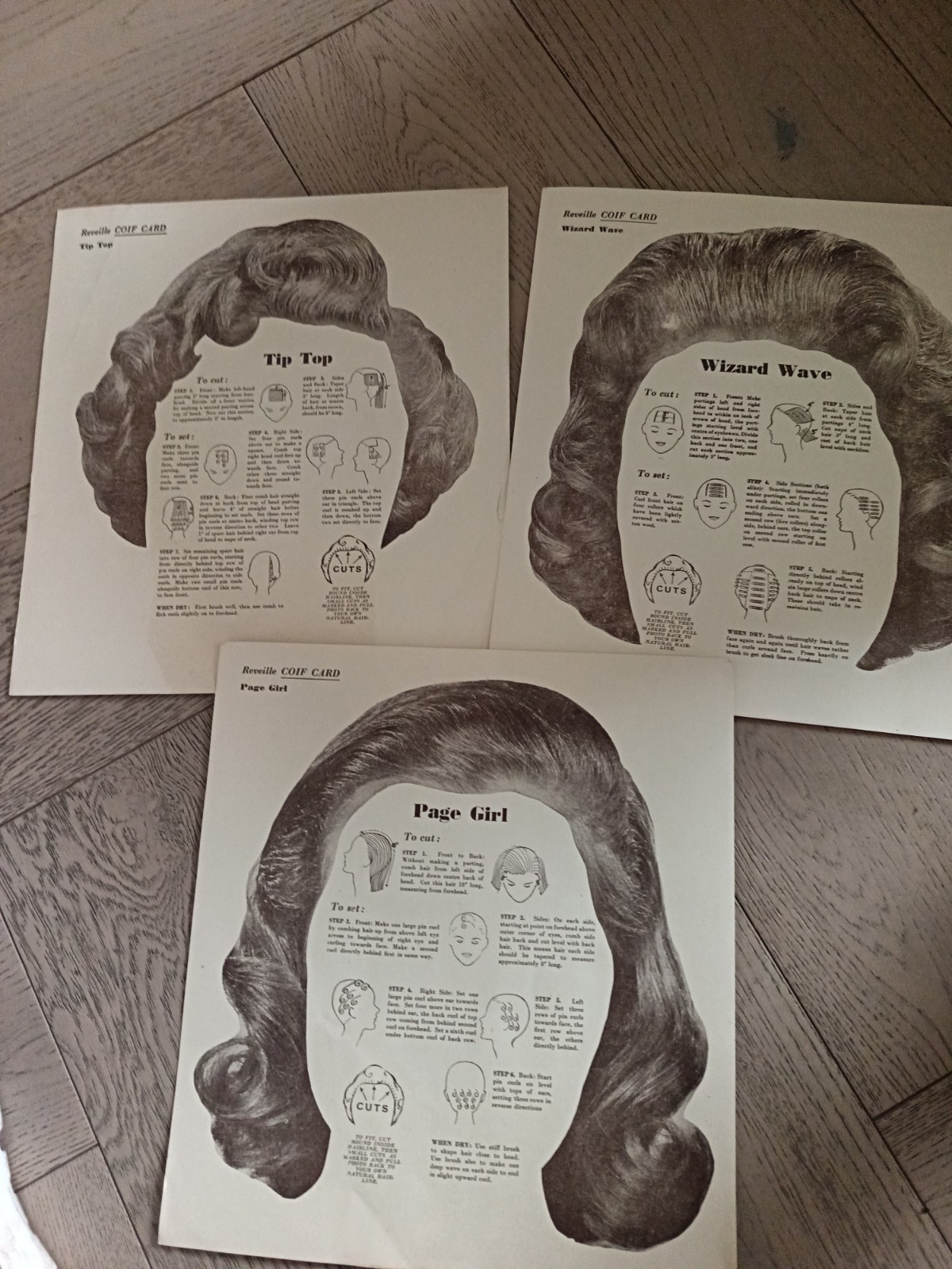 6 Vintage 1950s 1960s Reveille Coif Cards Hair Styling Preview Charts Cut Outs 6 Vintage 1950s 1960s Reveille Coif Cards Hair Styling Preview Charts Cut Outs