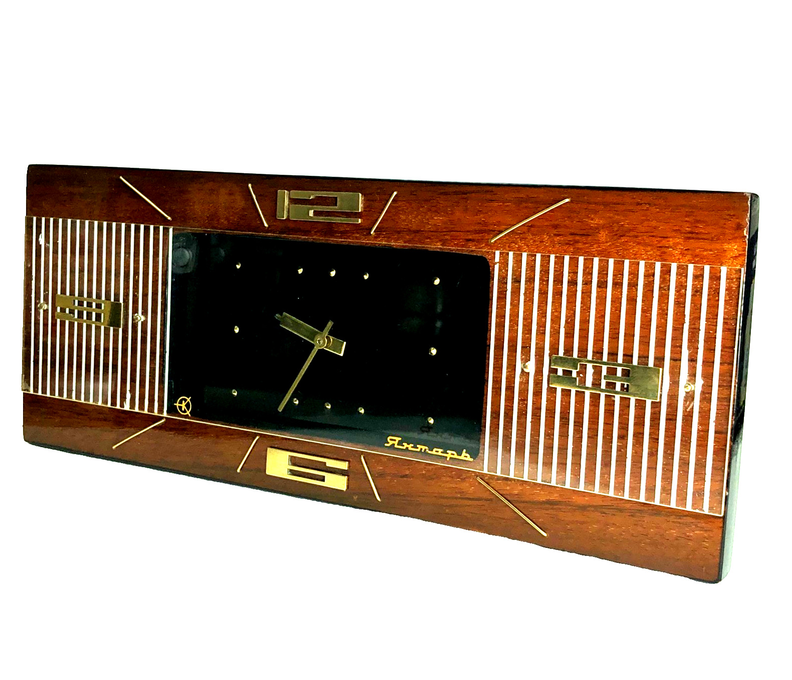 Vintage 1970s Soviet Desk Wall Clock Yantar USSR MCM Electromechanical Serviced Vintage 1970s Soviet Desk Wall Clock Yantar USSR MCM Electromechanical Serviced