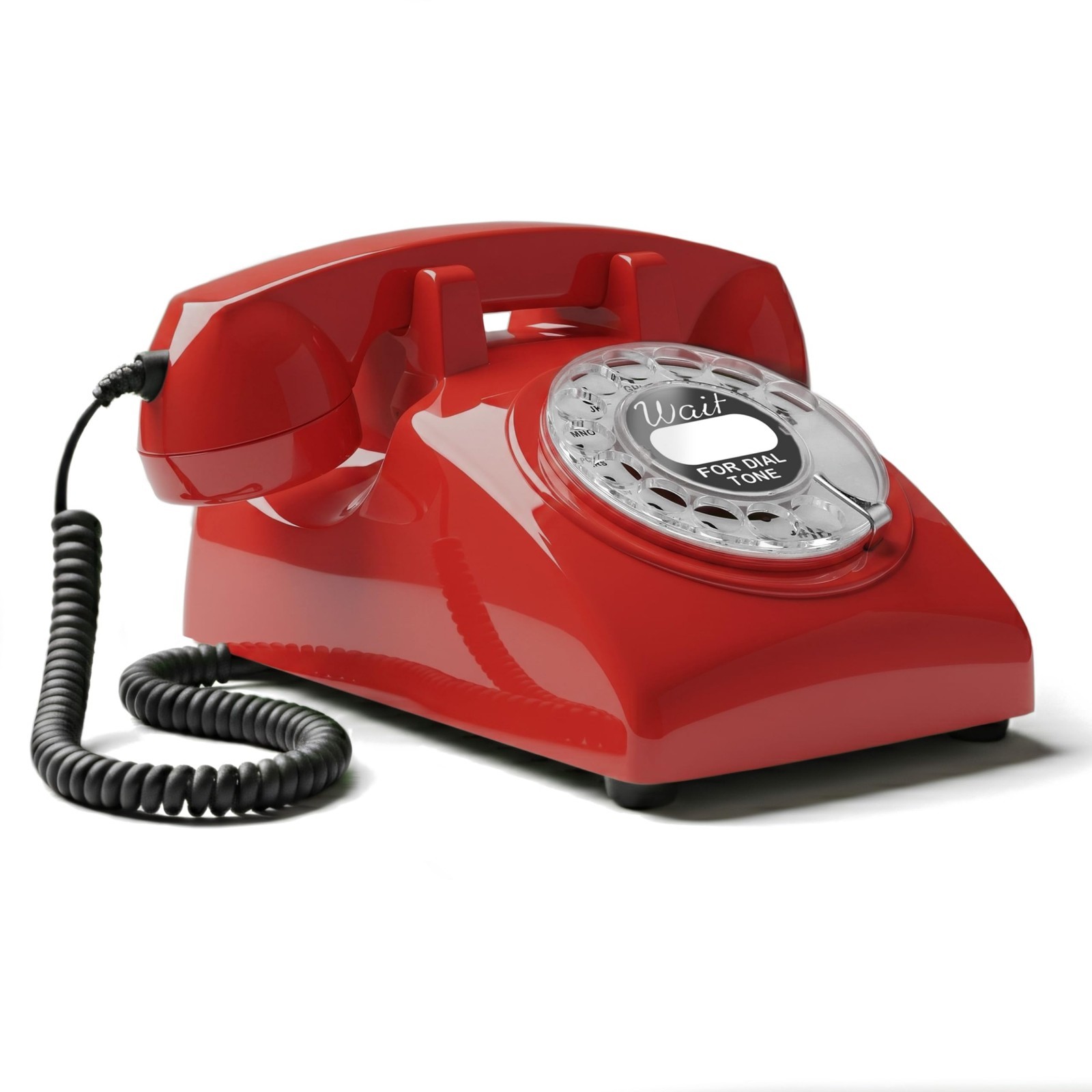 Vintage 60s Retro Rotary Landline Desk Phone - Classic Red Home Decor Vintage 60s Retro Rotary Landline Desk Phone - Classic Red Home Decor