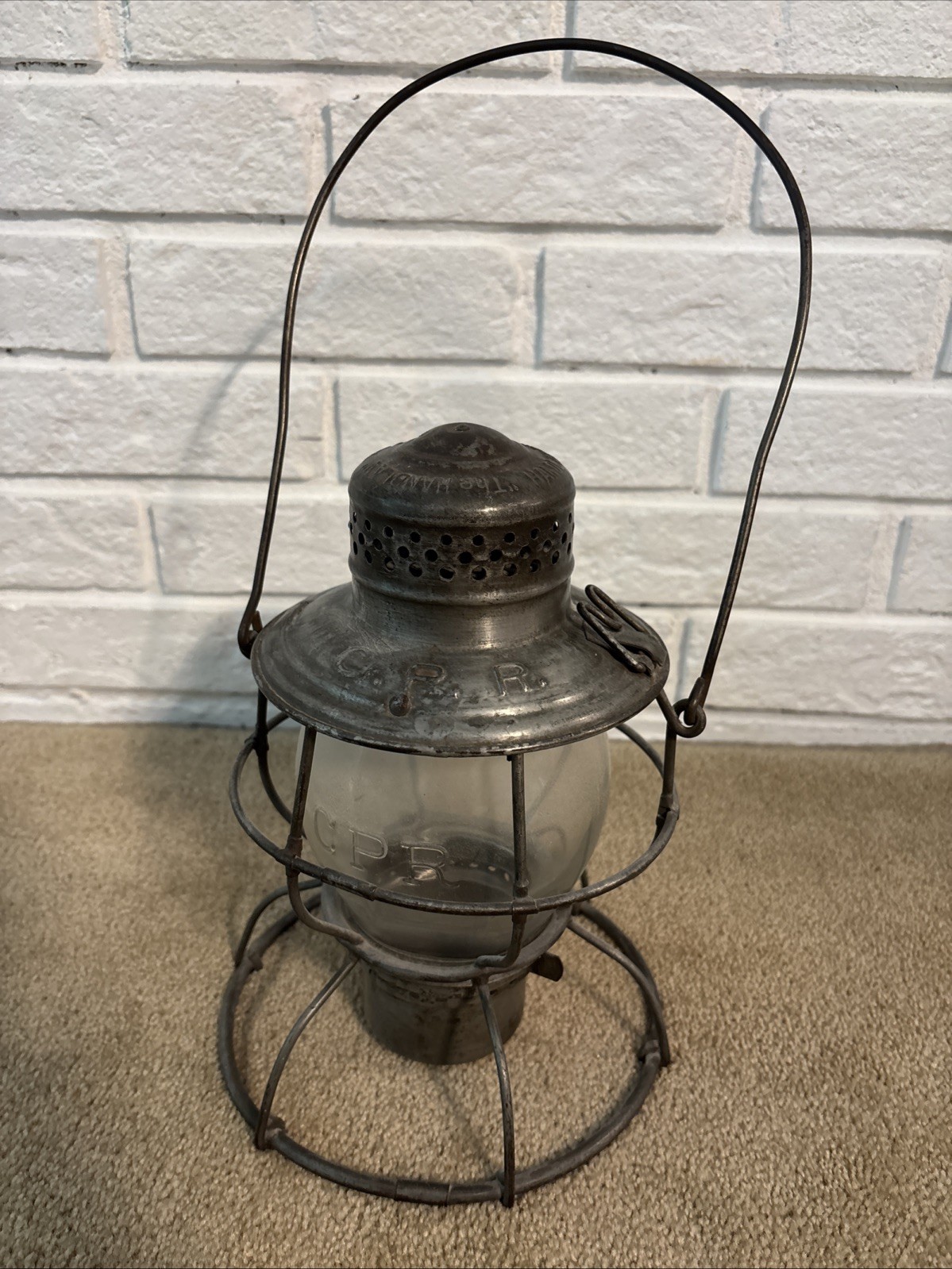 Antique Handlan Railroad Lantern Canadian Pacific Railway CPR Antique Handlan Railroad Lantern Canadian Pacific Railway CPR