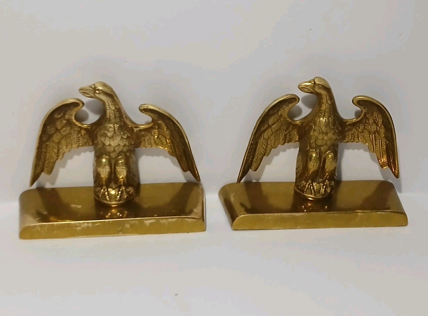 1952 Vintage Virginia Metalcrafters Solid Brass Eagle (VCM) Bookends 6 Lbs Each 1952 Vintage Virginia Metalcrafters Solid Brass Eagle (VCM) Bookends 6 Lbs Each